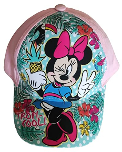 Disney Minnie Maus Kappe Basecap Mütze Tropi-Cool! rosa pink für Kinder, Mädchen und Jungen (as3, Numeric, Numeric_54, rosa)