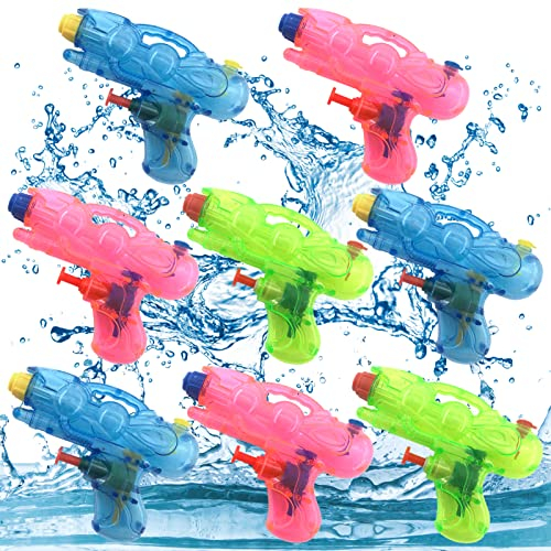 Lets Joy Wasserpistole Spielzeug für Kinder, 8 Stück Wasserspritzpistolen Klein, Wasserpistole Kinder Spritzpistole Wasser Set, Water Blaster Spielzeug für Sommer Outdoor Wasserspaß