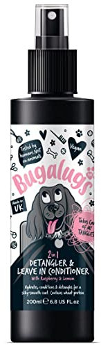 BUGALUGS Dog Detangler Spray Leave-In Conditioner Entfilzung Keine Verwicklungen Professionelle Hundepflege-Formel Weizenprotein Pet Detangling Knoten Entfernung (200ml)