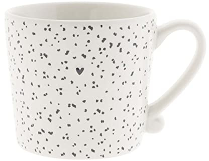 Bastion Collections Tasse LITTLE DOTS weiß mit schwarzen Punkten für 220ml