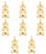 SUNNYCLUE 1boîte 8 pcs Réel 18K Plaqué Or Charms Ours en Peluche Charms 3D Dessin Animé Mignon Animal Ours Dangle pour la Fabrication de Bijoux DIY Bracelet Collier Boucle d'oreille Cadea
