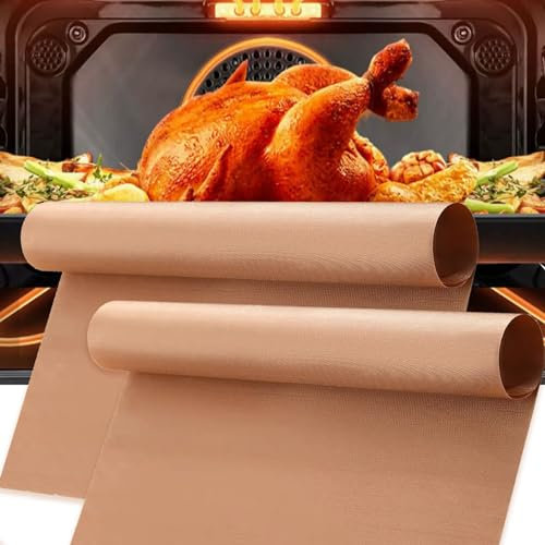 Wah Shing Yuen Revêtements de four en téflon, tapis de cuisson, réutilisables. Pour fond de four, adapté pour four, cuisinière à gaz, grill (lot de 6, 40cmx60cm)