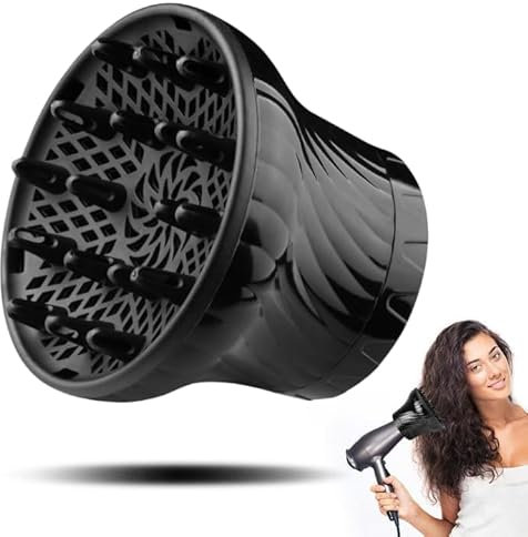 Universal Hair Diffuser, wynott Hair Dryer Diffuser Attachment 1.38in to 3in Adjustable Hair Dryer Diffuser Nozzle Professional Diffuser Hairdryer Hair Drying for Curly Hair or Wavy Hair Styling
