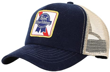 Pabst Blue Ribbon Logo Herren Navy Baseball Cap, Mehrfarbig, Einheitsgröße