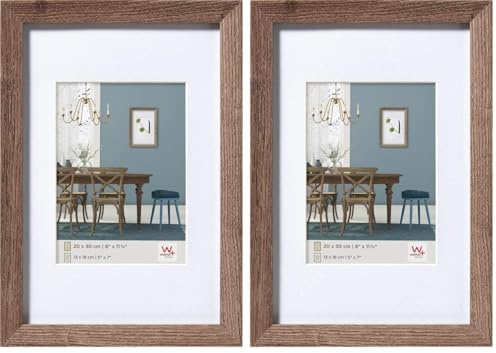 walther design EF015N Fiorito Holzrahmen 10x15 cm, nussbaum (Packung mit 2)
