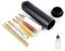 Tryway Kit per la Pulizia della Pistola. 22 .357/.38/9mm .40 .45 Cal, Pennello in Bronzo e spazzole in Nylon con Custodia per Il Trasporto Kit per la Pulizia della Pistola (Cilindrico)