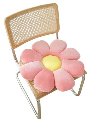 VanderHOME Jolis Coussins Fleuris Coussin pétale Oreiller Coussin de siège en Peluche Fleur Oreiller Bureau canapé Chaise Coussin Jeter Oreiller décoration pour la Maison M-Couleur Rose