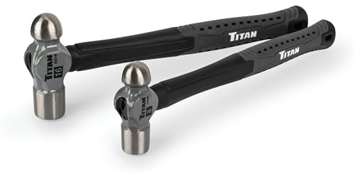 Titan 63302 2-Piece Ball Peen Hammer Set, Includes 8oz and 16oz