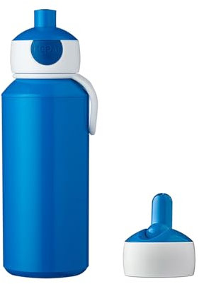 Mepal Campus Gourde pop-up avec couvercle de rechange rabattable - Bouteille d'eau anti-fuite pour maternelle et école - Sans BPA et passe au lave-vaisselle - 400 ml - Bleu