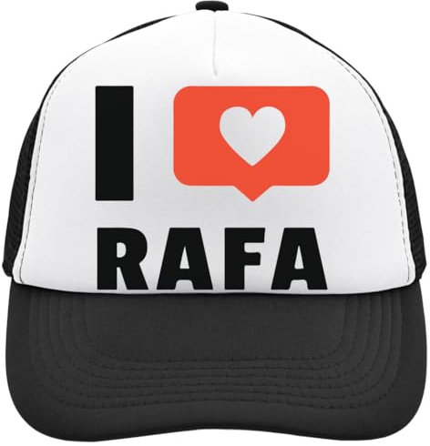 Functon+ I Love Spanish Tennis Player Mesh Back Trucker Cap Adjustable Snapback Hat Casual Headwear for Everyday Use Black, Schwarz , Einheitsgröße