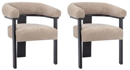 Vente-unique - Stuhl 2er-Set Livelia - Polyester - schwarz, Taupe
