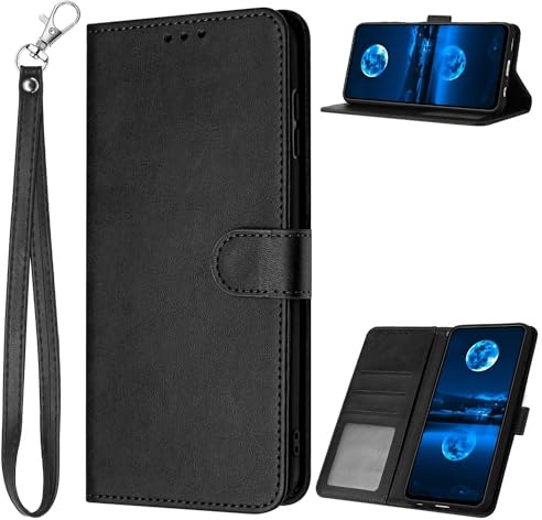 xinyunew Coque pour Samsung Galaxy J7 Pro 2017 + 2 Verre Trempé Protection,[RFID Blocage] Etui Protection Housse Premium en Cuir PU, [Fentes pour Cartes] Bouton Magnétique Flip Case -Noir