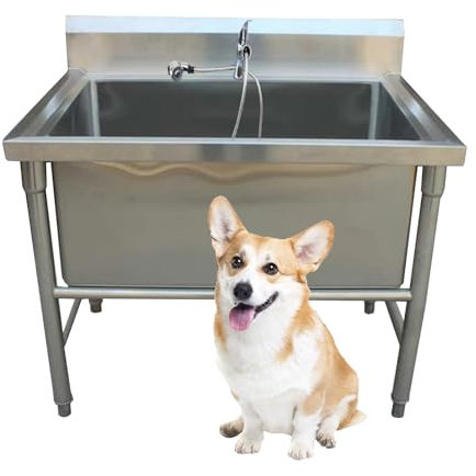 Baignoire professionnelle pour animaux domestiques, Baignoire de bain pour chiens, Baignoire de Toilettage Chien, Pet Bath Tub de(Size:39in)
