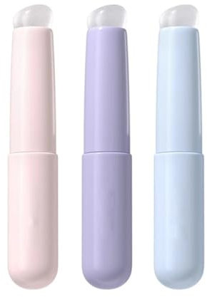 3PCS Lip Brush, Silicone Lip Applicator Reusable Lip Mask Applicator, Premium High Elastic Silicone Brush Set For Lip Balm, Lip Gloss, Lip Stick and Concealer
