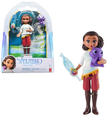 Spellbound, Spielfiguren Set zum Sammeln, Ellian, 9 cm & Flink, 2,5 cm, aus dem Netflix-Film, Spielzeug für Kinder ab 6 Jahren