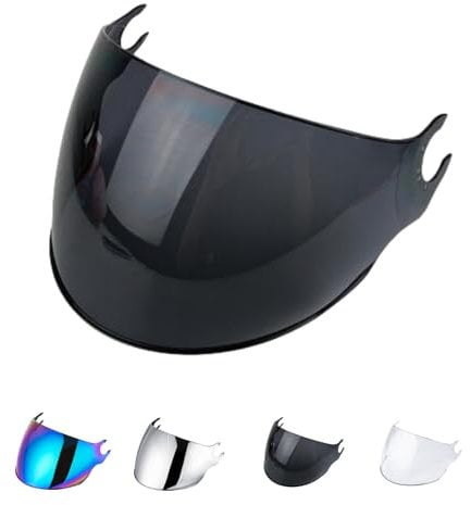 Visiera Casco Moto per LS2 of562/AIRFLOW,Sostituzione della Visiera della Lente del Casco del Parabrezza del Motociclo per Il Casco Viso Aperto,Incompatibile con AIRFLOW II,Solo la visiera (Nero)