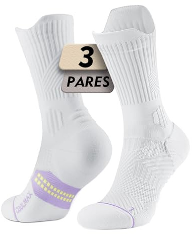 Juclise Womens Coolmax Bamboo Viscose Compression Crew Running Socks | Moisture-wicking comfort, arch support, anti-blister cushioning, breathable cooling, summer boots, hiking and athletic use