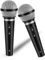 JAONLD Fake Microphone, 2 Pcs Microphone Prop Kids Toy Portable Plastic Model Handheld Karaoke Equipment for Birthday Party Favors Pretend Play Costume Prop