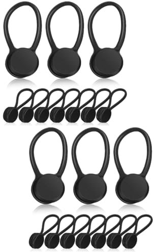 DIYEAH 2 Sätze Headset-kabelaufwicklung Kabelbinder Für Elektronik Kabelhalter Magnetische Kabelclips Gadget Kette Kabelschutz Kabelbinder Wiederverwendbar Kieselgel Black 10 Stück * 2