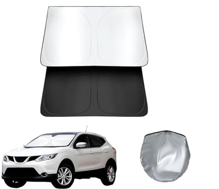 ASZSK Sonnenschutzscheibe Windschutzscheibe für Nissan Qashqai J12 2021-2025, Mit Aufbewahrungstasche, UV-Blockierung wärmeisolierend Windschutzscheiben-Abdeckung