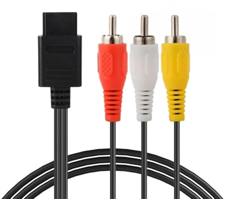 Paicreate N64 AV Cable, Composite TV Display Cable for Nintendo 64, GameCube, SNES, Replacement Wire Cord With Excellent Picture and Sound (1.8m/6ft)