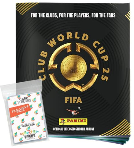 Bundle mit FIFA Club World Cup 2025 - Sammelsticker - 1 Album + Exklusive Collect-it Hüllen
