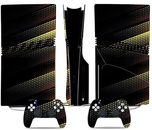 Per PS5 Pro Skin Disc Edition & Per PS5 Pro Skin Digital Edition Console Controller Vinyl Cover Skins Wraps Scratch Resistant Compatible 51875(Disc Version)