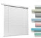 Veneziane da Interno/Esterno Senza Forare, 25mm Lamelle Tende Veneziana in Alluminio, Tende su Misura Orizzontali, Tapparelle per Finestre Privacy Oscurante per Ufficio Casa(Silver)