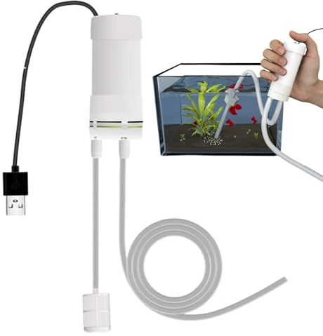 Mimoqk Pompa elettrica a sifone per acqua, sifone autoadescante, pompa autoadescante, per piscina, laghetto, giardino, cantina, acquario, camper all'aperto