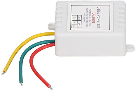 RASTKY Potente Interruptor de relé de Control con 16 Modos de Retardo, Ideal para Seguridad y Ahorro de Energía - Interruptor de relé Temporizador Ajustable Retardo de Sincronización Entrada de 110