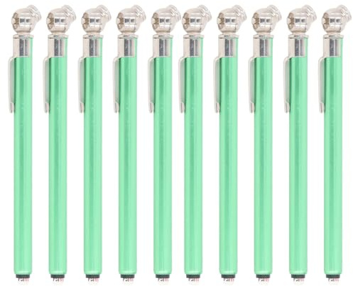 Nurnesy 10PCS Pencil Tire Pressure, Portable Pen Tyre Pressure Gauges 3 Ranges 4 Sided Reading Precision Machined Tire Air Measuring Tool for Cars,