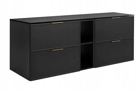 Rodan Moderne Möbel - Schrank Grautöne - Möbelstück - Bastelregal – Bastelplatte 140,6 x 58,6 x 46 cm