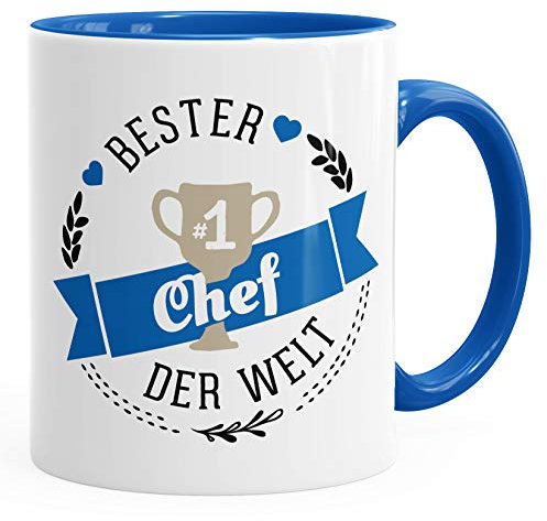 Kaffee-Tasse bester Chef der Welt Geschenk für Chef MoonWorks® royal unisize