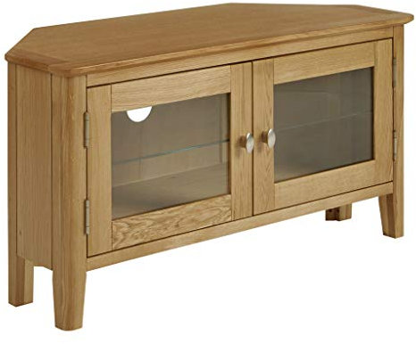 Alba Oak Corner Tv Stand