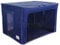 Periea ‘Beau’ Folding Collapsible Stackable Fabric Home Storage Boxes with Steel Frames (Navy, Large)