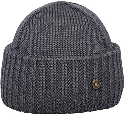 Sterkowski Orso Strickmütze | Merinowolle Mütze Herren und Damen | Strickmütze Herren Wintermütze Damen Herren Beanie Männer Wintermütze Merinowolle Mütze Wollmütze Herren Beanie 54-62 cm Grau
