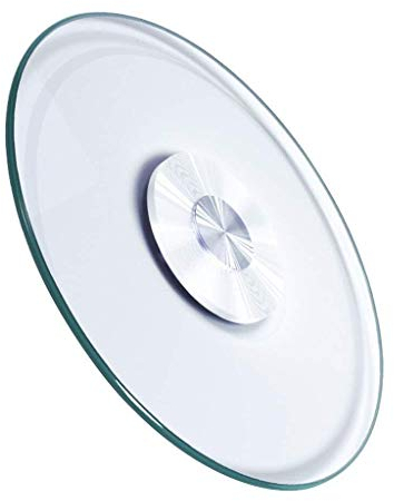 Plato Giratorio Tartas para Servir Bandeja Cristal Transparente de vidrio templado giratoria Bandeja compartir alimentos, por hoteles for cenar en la mesa, Teniendo silencioso, fuerte carga Capacidad