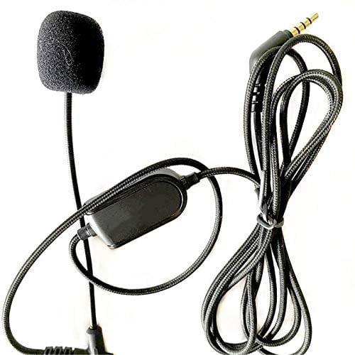 kdjsic VoIP Headphone Cable with Microphone for Boompro Gaming Headset V-MODA Crossfade M-100 LP LP2 M-80 Audio- Line with Mute
