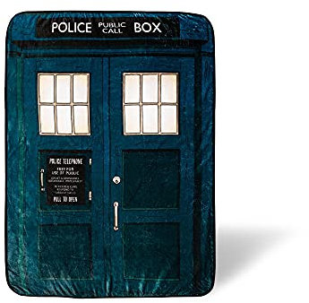DOCTOR WHO Tardis Fleece Throw Blanket | 45 x 60 Inches