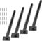 Cjueiom 12 Inch / 30cm Oblique Furniture Legs Black Sofa Legs Set of 4, Mid-Century Couch Legs Heavy Duty Coffee Table Legs, Tapered Chair Feet Metal Cabinet Legs Replacement for Cupboard Ottoman