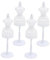 Bemvp Dress Mannequin 4pcs Small Plastic Dress Display Model Miniature Hollow Out Kleiderständer Halter für Puppen