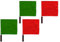Operitacx Schiedsrichter-Handflagge, 4 Stück, grün, rot, Handwarnflagge, Schiedsrichterflagge mit Edelstahl-Stangengriff, Sicherheitsflaggen für Fußball, Sport, Verkehr