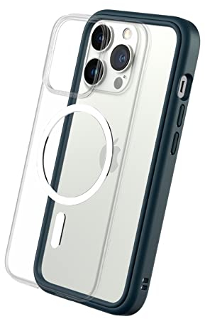 RhinoShield Modulares Case kompatibel mit MagSafe für [iPhone 13 Pro Max] | Mod NX - Überragender Magnet, Individuell anpassbare, strapazierfähige Schutzhülle 3.5M / 11ft Fallschut - Tiefseeblau