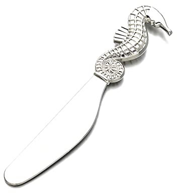 ARFUKA Couteau à beurre multifonction avec poignée hippocampe pour cuisine, anniversaire, mariage, Noël