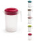 PLASTIFIC Food Grade Jug - Perfect for Stock Gravy - Microwave Safe - Kitchen Homebrew Liquids - Microwave Safe Pitcher (with Fuchsia Lid, 2L)