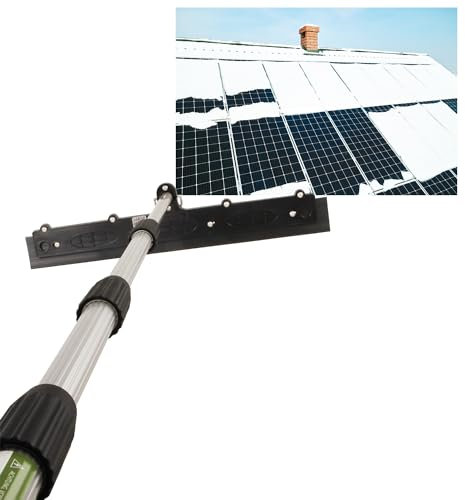 Axis Line Profi Photovoltaik Teleskopstangenset - Schnee entfernen auf PV Anlage mit Teleskopstange+Schneeschieber+Gripprotector (6 Meter Set)