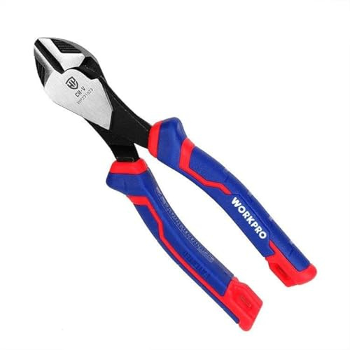 WORKPRO Seitliche Crv-Schneidzange, Superschneide, 180 mm, 24 x 9 x 9
