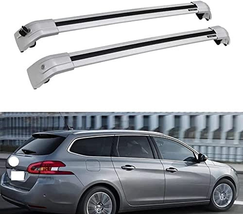 Dachträger, 2-teiliger Kreuzschienen-Dachträger, Dachgepäckträger - für Peugeot 308 SW 2007-2019, Dachregal RelingträGer ZubehöR