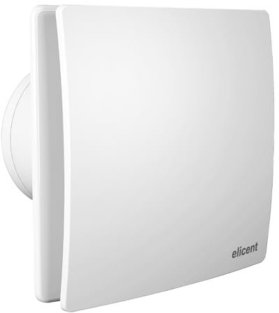 ELICENT | Elegance 120 MHY Smart, Aspiratore Elicoidale con Rilevatore Umidità,Ø120 mm, Design Frontale, Espulsione Diretta, Made in Italy