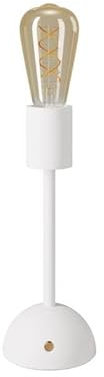 creative cables - Lampada portatile e ricaricabile Cabless02 con lampadina Edison dorata - Con lampadina, Bianco